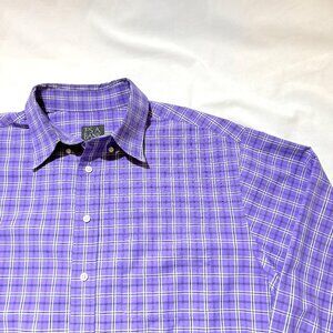 Jos. A. Bank Men's Shirt XL Purple Button Up Long Sleeve 100% Cotton